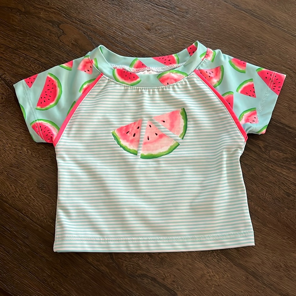 SOLD: 24 months, Toddler girl Rash Guard, Swim Top